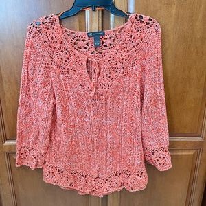 INC Open knit sweater